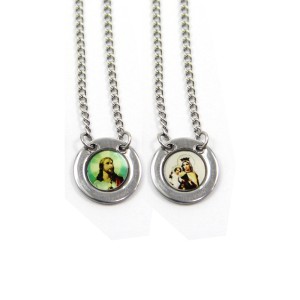 ES43080 - Escapulário N. Sra. Do Carmo Aço Inox - 61,2x1,2cm (R018)