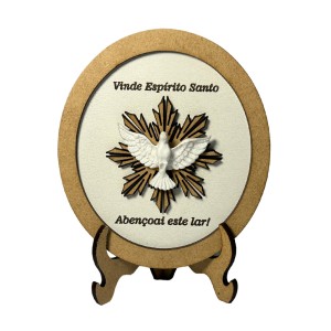 DF198541 - Pedestal Divino Espírito Santo MDF - 11x9,5cm