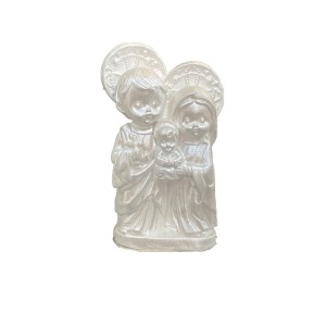 IM53002 - Imagem Sagrada Branca Perolada - 16x7,5cm