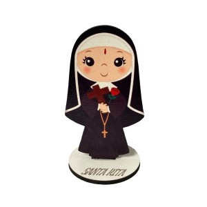 PE721109 - Pedestal Santa Rita de Cássia Infantil MDF - 9,8x5,5cm