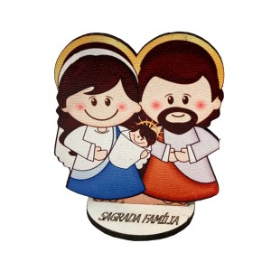 PE721280 - Pedestal Sagrada Família Infantil MDF - 9x7,7cm