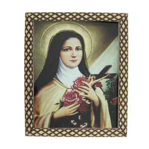 QD91305 - Quadro Santa Terezinha das Rosas - 23x28cm