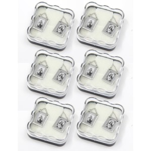 ES43008P6 - Escapulário N. Sra. Do Carmo Aço Inox c/ 6un. - 61,7x1,3cm (R083)