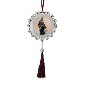 AO4101528 - Adorno Maria Passa na Frente MDF Branco Resinado - 22x9,7cm