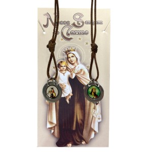 ES03040 - Escapulário N. Sra. Do Carmo Aço Inox - 60x1,3cm (EC21)