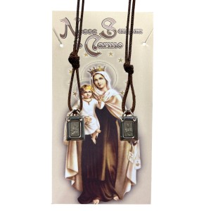ES03090 - Escapulário N. Sra. Do Carmo Aço Inox - 60x0,8cm (EC28)