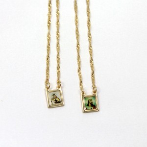 ES62010 - Escapulário N. Sra. do Carmo Folheado - 61x1cm (R207)