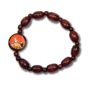 PU760130 - Pulseira N. Sra. De Pietá Madeira  -  8x1,6cm