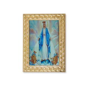 QD91009 - Quadro N. Sra. Das Graças Medalha Milagrosa - 13x18cm