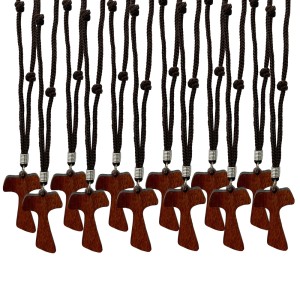 CC1482000P12 - Cordão c/ Tau de Madeira c/12un - 36,5cm