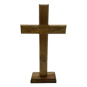 CSC760125 - Cruz de Mesa Madeira - 28x15cm