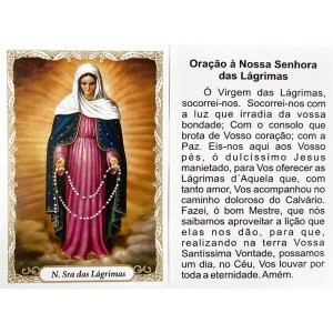 OG140102P100 - Oração N. Sra. Das Lágrimas c/ 100un. - 9,5x6,5cm