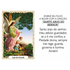 OP41800P100 - Oração Anjo da Guarda c/ 100un. - 6x4cm
