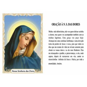 OP14012P100 - Oração N. Sra. Das Dores c/ 100un. - 6x4cm