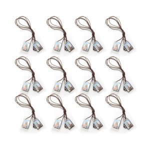 ES149001P12 - Escapulário N. Sra. Do Carmo e Sagrado Coração de Jesus Plástico c/ Tecido 12un. - 68x1,3cm