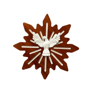 DF1980401 - Divino Espírito Santo Resplendor de Parede - 15x15cm