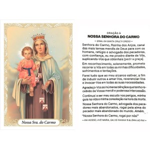 OP14007P100 - Oração N. Sra. Do Carmo c/ 100un. - 6x4cm