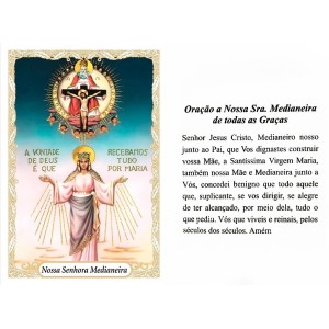OP14026P100 - Oração N. Sra. Medianeira c/ 100un. - 6x4cm