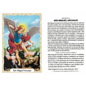 OG41803P100 - Oração São Miguel Arcanjo c/ 100un. - 9,5x6,5cm