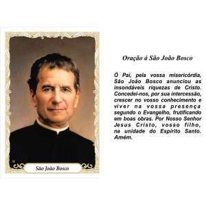 OG141431P100 - Oração São João Bosco (Dom Bosco) c/ 100un. - 9,5x6,5cm