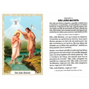 OP141427P100 - Oração São João Batista c/ 100un. - 6x4cm