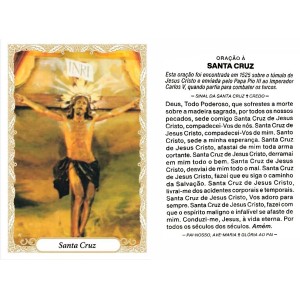 OG41818P100 - Oração Santa Cruz c/ 100un. - 9,5x6,5cm