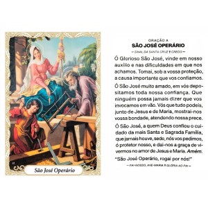 OG141435P100 - Oração São José Operário c/ 100un. - 9,5x6,5cm