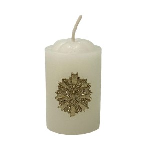 VE750323 - Vela Divino Espírito Santo c/ Pingente Dourado - 6x4cm