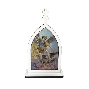 CP81681 - Capela São Miguel Arcanjo MDF Branco (M) - 15,5x9cm