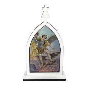 CP81682 - Capela São Miguel Arcanjo MDF Branco (G) - 20,5x12cm