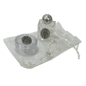 KT750200 -  Kit N. Sra. Aparecida c/ Caixinha, Dezena e Garrafa de Água Benta - 10ml