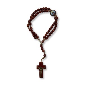 PU1541000 - Pulseira Terço N. Sra. Aparecida Madeira - 22x1,8cm