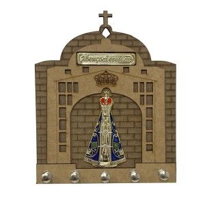 PC381201 - Porta Chaves N. Sra. Aparecida MDF - 18x15cm