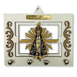 PC380788 - Porta Chaves N. Sra. Aparecida MDF Resinado - 17x15cm