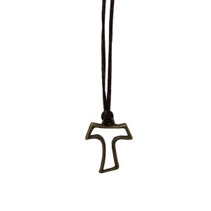 CC1485500 - Cordão c/ Tau Vazado Ouro Velho - 52x3cm