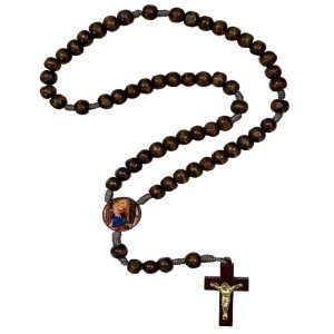 TE940150 - Terço N. Sra. Do Rosário Madeira - 37cm