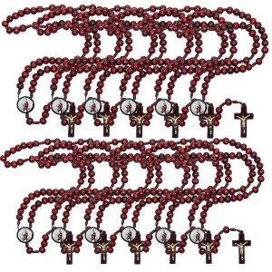 TE940438P12 - Terço São Paulo Madeira c/ 12un. - 37cm