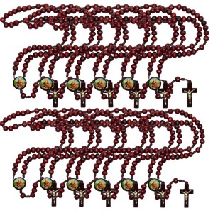 TE940440P12 - Terço São Paulo Madeira c/ 12un. - 37cm