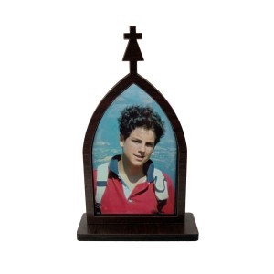 CP81776 - Capela São Carlo Acutis MDF Tabaco (M) - 15,5x9cm