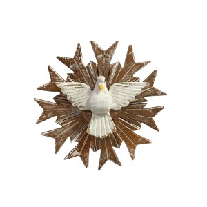 DF1982070 - Divino Espírito Santo Resplendor Madeira  - 22x22cm