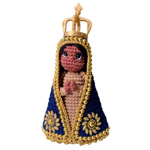 IM2030000 - Imagem de Crochê N. Sra. Aparecida - 19x10cm