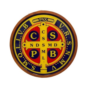 AO1980500 - Quadro Medalha de São Bento - 19x19cm (632)