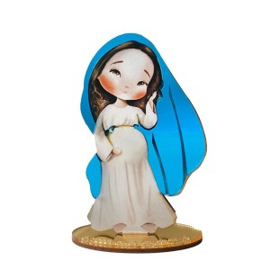 PE721715 - Pedestal N. Sra. Grávida MDF - 12x8cm