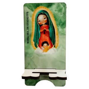 DR110115 - Porta Celular N. Sra. de Guadalupe MDF Resinado - 19x9,5cm