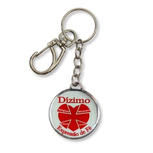 CH49012 - Chaveiro Dízimo Duplo Resinado - 9x3,5cm