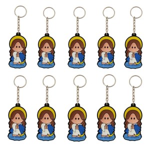 CH50007P10 - Chaveiro N. Sra. Da Conceição Emborrachado c/ 10un. - 11x2,5cm