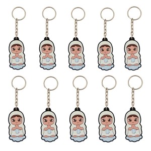 CH50046P10 - Chaveiro N. Sra. De Lourdes Emborrachado c/ 10un. - 11x3cm