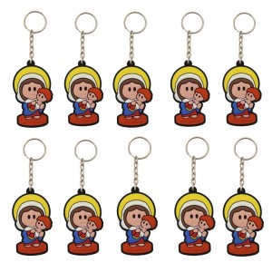 CH50052P10 - Chaveiro Mãe Rainha Emborrachado c/ 10un. - 11,5x4cm