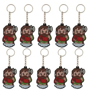 CH50423P10 - Chaveiro Judas Tadeu Emborrachado c/ 10un. - 12x3,5cm