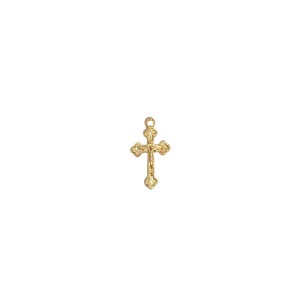 CZ891005P4 - Crucifixo Metal Dourado c/ 4un. - 2x1,2cm